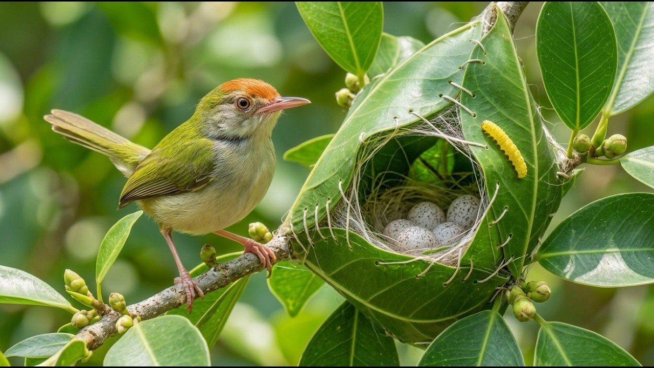 🐣🌿🐦 85 Days of Growth Common Tailorbird from Egg to Survival 🌱🌧️ Animals