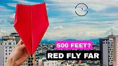 How to make a RED paper airplane that flies Far