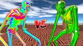 GIANT TOXIC SCP-096 vs GIANT RAINBOW SCP-096 In Garry's Mod!