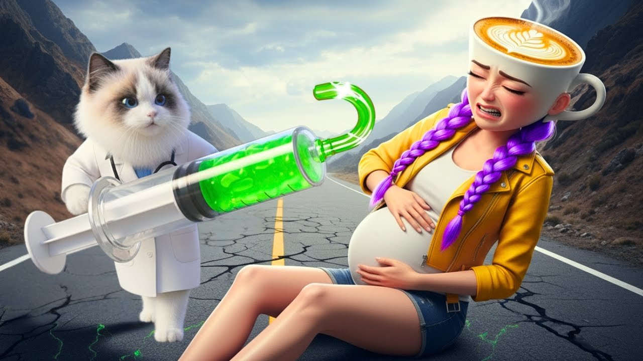 Choco Cat Rescues Pregnant Rumi Ballerina Cappuccina Trapped on the Mountain