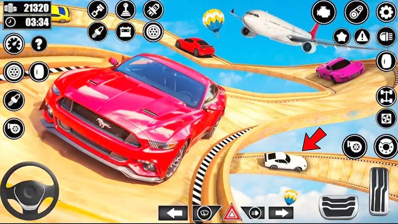 Super impossible Mega rampe Gt Stunt - Car Racing 3d Game - Android Gameplay
