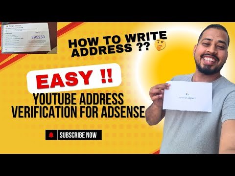 Google AdSense pin verify in 2025 | How to write address for pin | Address verification for Youtube