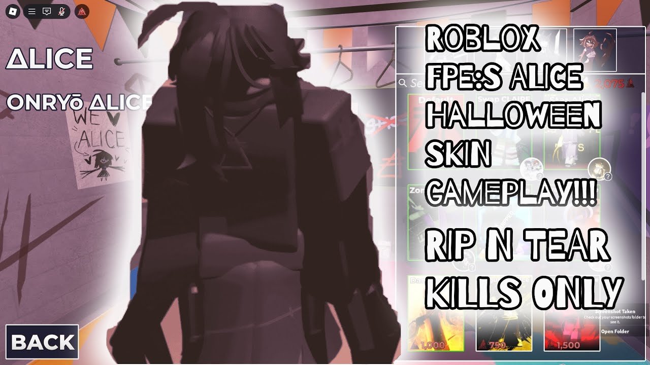 Roblox FPE:S Onryo Alice skin gameplay! | Rob...