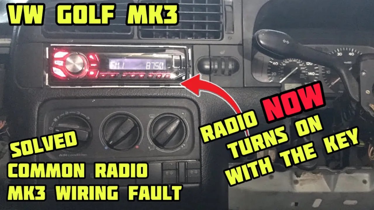 Radio wiring-￼ won’t turn on [Vw Golf Mk3 and 2] solved !