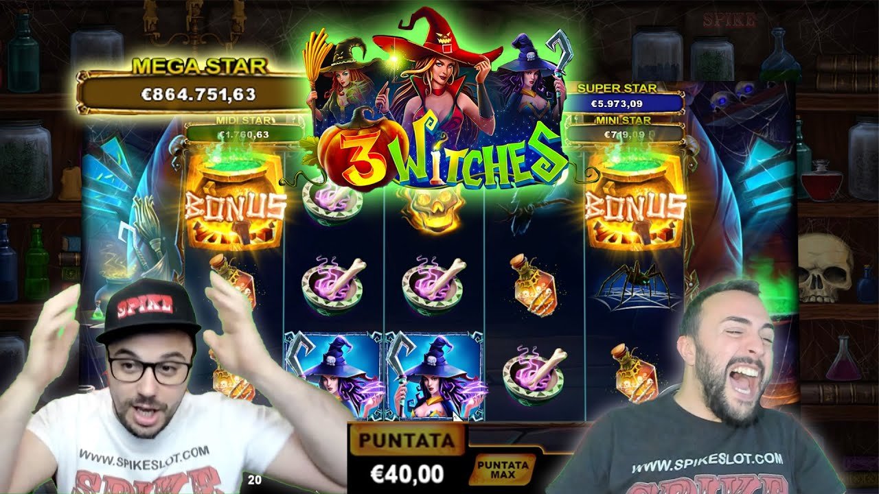 Caccia al JACKPOT da 864.737,66€ 💰 alla 3 WITCHES 🧙🏻‍♀️🎰 a BET MAX 💶 - SPIKE SLOT ONLINE