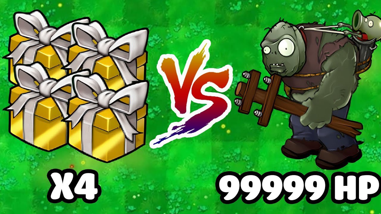 PVZ 1 Magical Hybrid - 4 DELUXE BLIND BOX vs KING NUT GARGANTUAR ZOMBIE - Who Will Win?