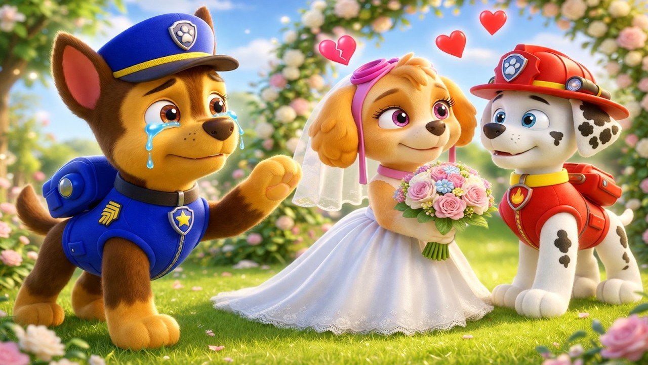 ¡No, no! ¿¡SKYE se enamoró de MARSHALL?! CHASE está muy triste - PAw PatRol en Español