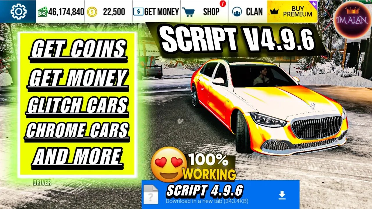 SCRIPT CAR PARKING MULTIPLAYER UPDATE V4.9.6 ALL IN ONE MENU 2025 UNLIMITED (COINS&MONEY) سكربت