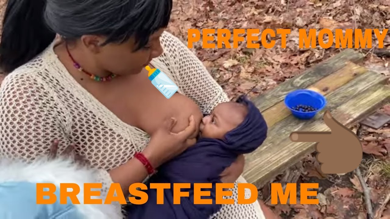 Breastfeeding outside in the Forest FOR THE FIRST TIME!