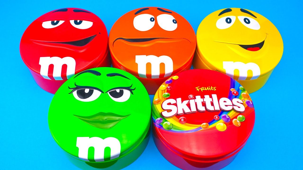 Crinkle Heaven | Unboxing M&M's & Skittles in Colorful Candy Tins