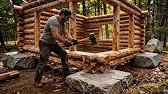 Man Build Amazing Wood Cabin on Giant Rocks in the Forest with his Own Hands Start to Finish