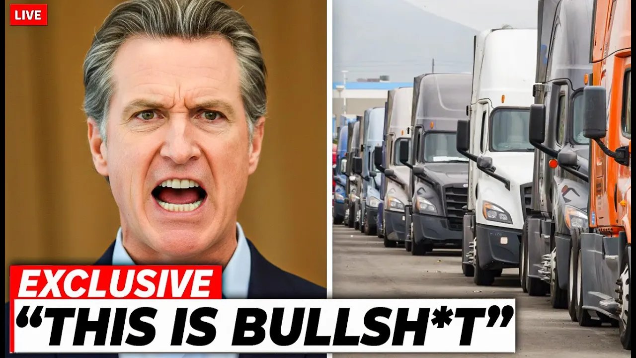 Governor Of California PANICS After Thousands Of Truckers Are FORCED To LEAVE California!