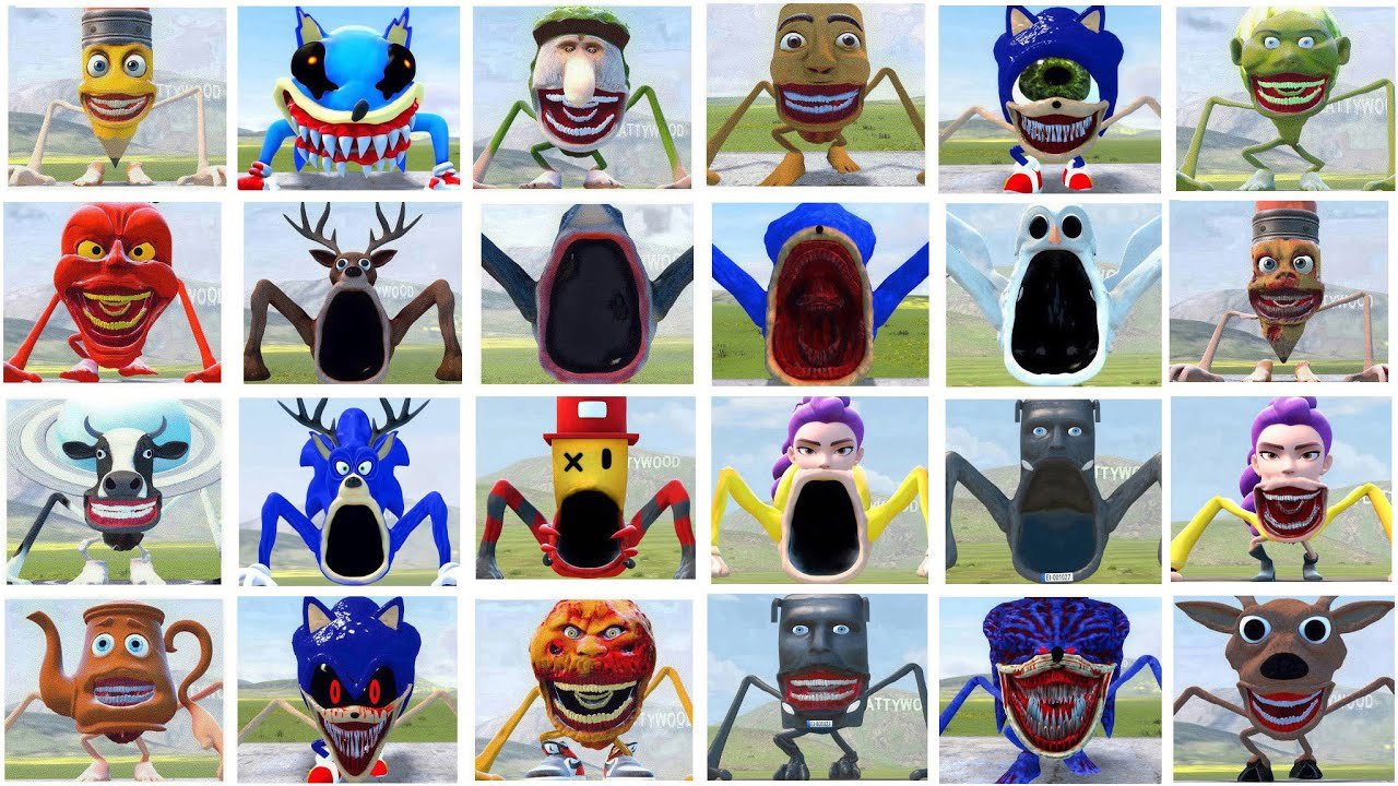 WHICH NEW ALL THE SHIN SONIC TAPES FAMILY VS SEA EATER FAMILY IS THE STRONGEST? in Garry's Mod