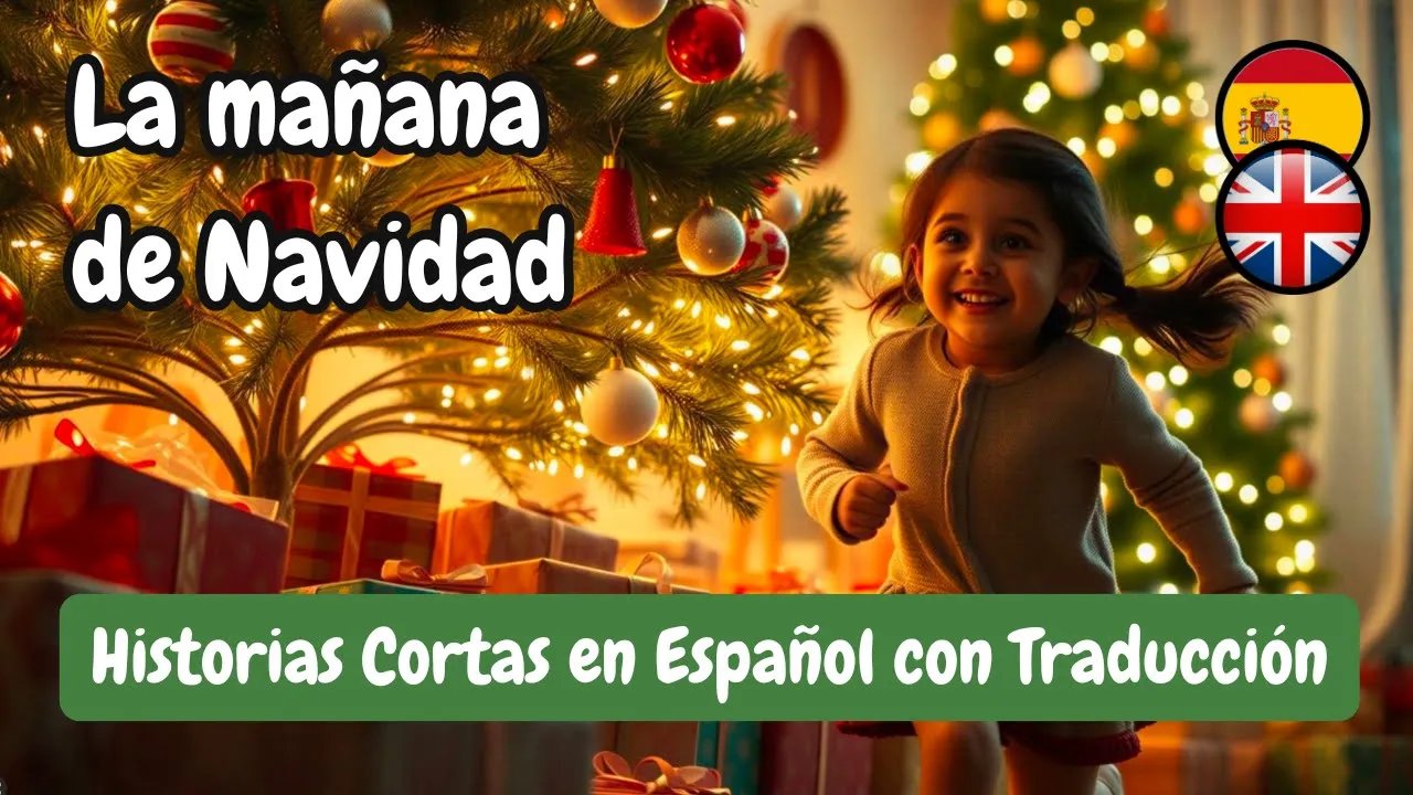La mañana de Navidad | Historia corta en español con traducción | Aprende español A2–B1