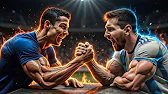 😱 RONALDO vs MESSI ARM WRESTLING! WHO IS STRONGER? EPIC FINAL BATTLE 🔥