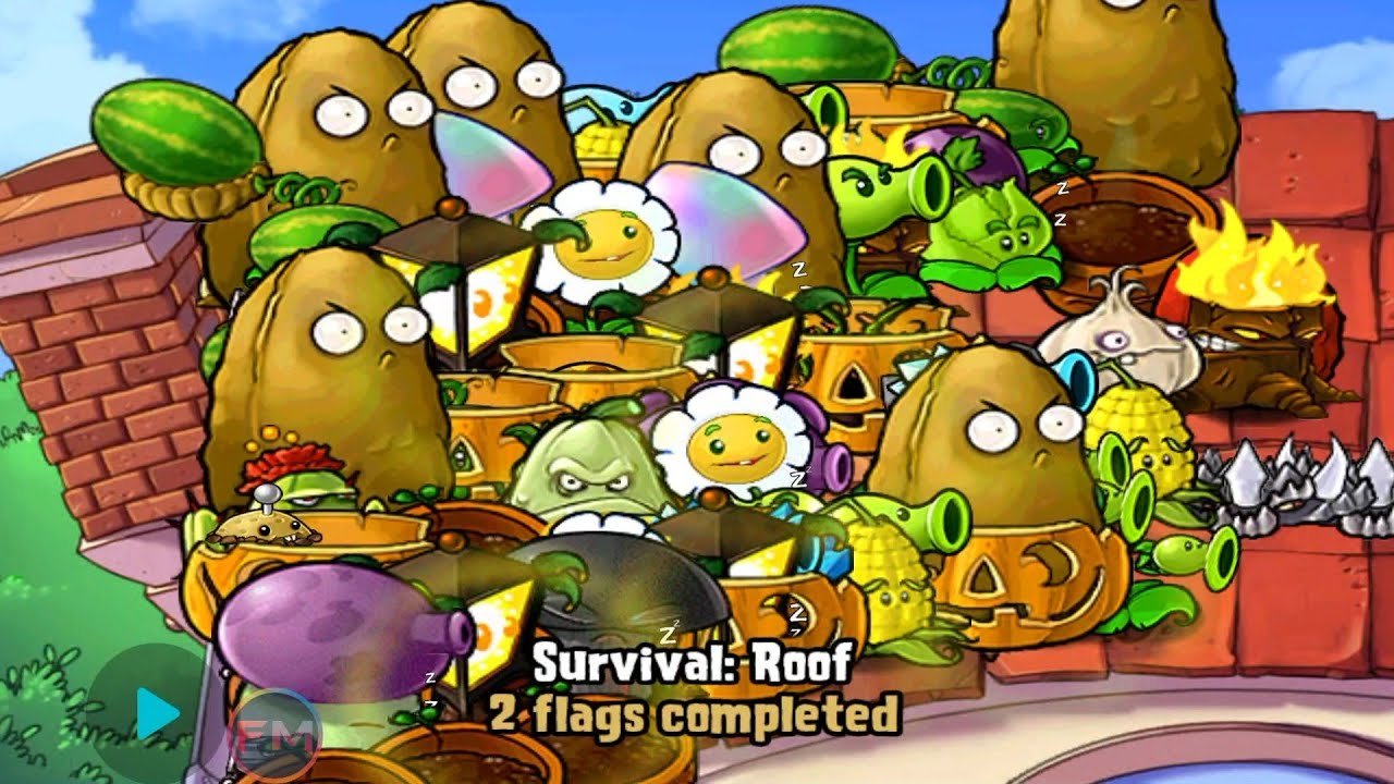 Plants Vs Zombies | Gameplay Survival day | P...