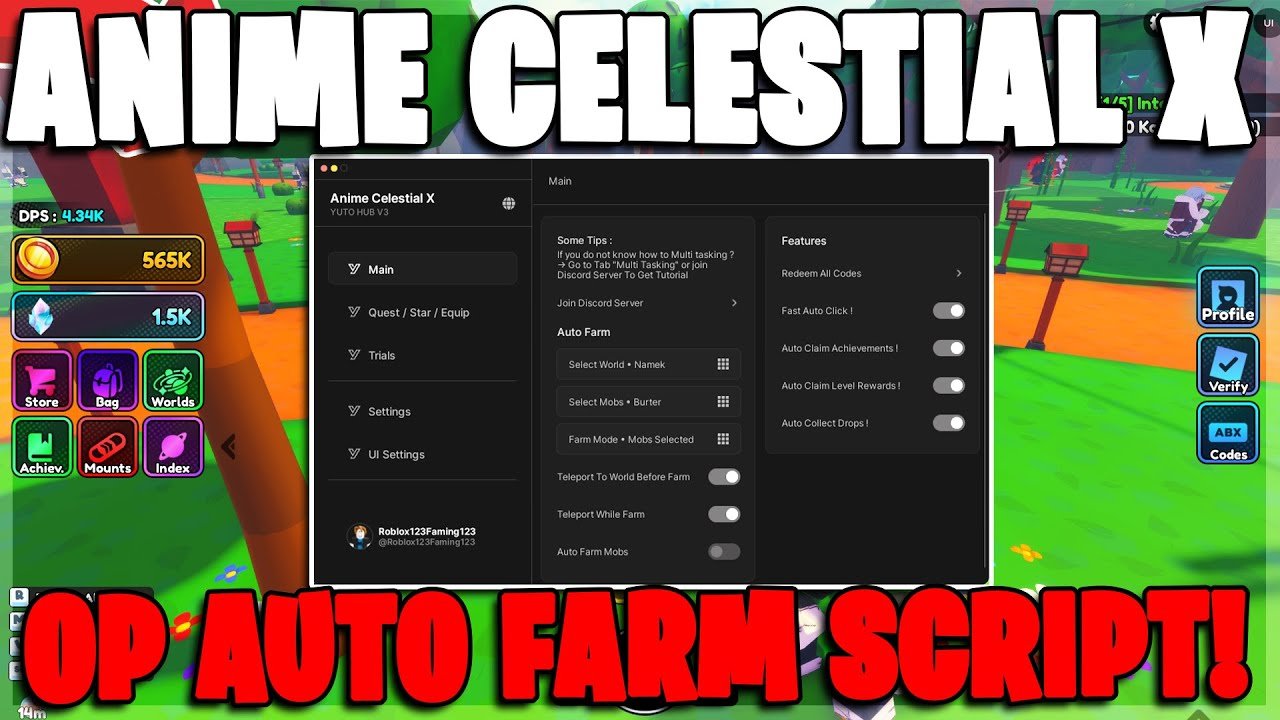 Anime Celestial X Script FAST AUTO FARM + INFINITE YEN & AUTO QUEST