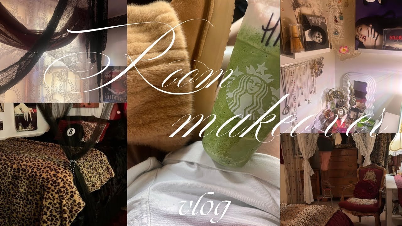 cozy room makeover + room tour vlog 🍂🦢🎱 (decor shopping, fall reset, and more!)