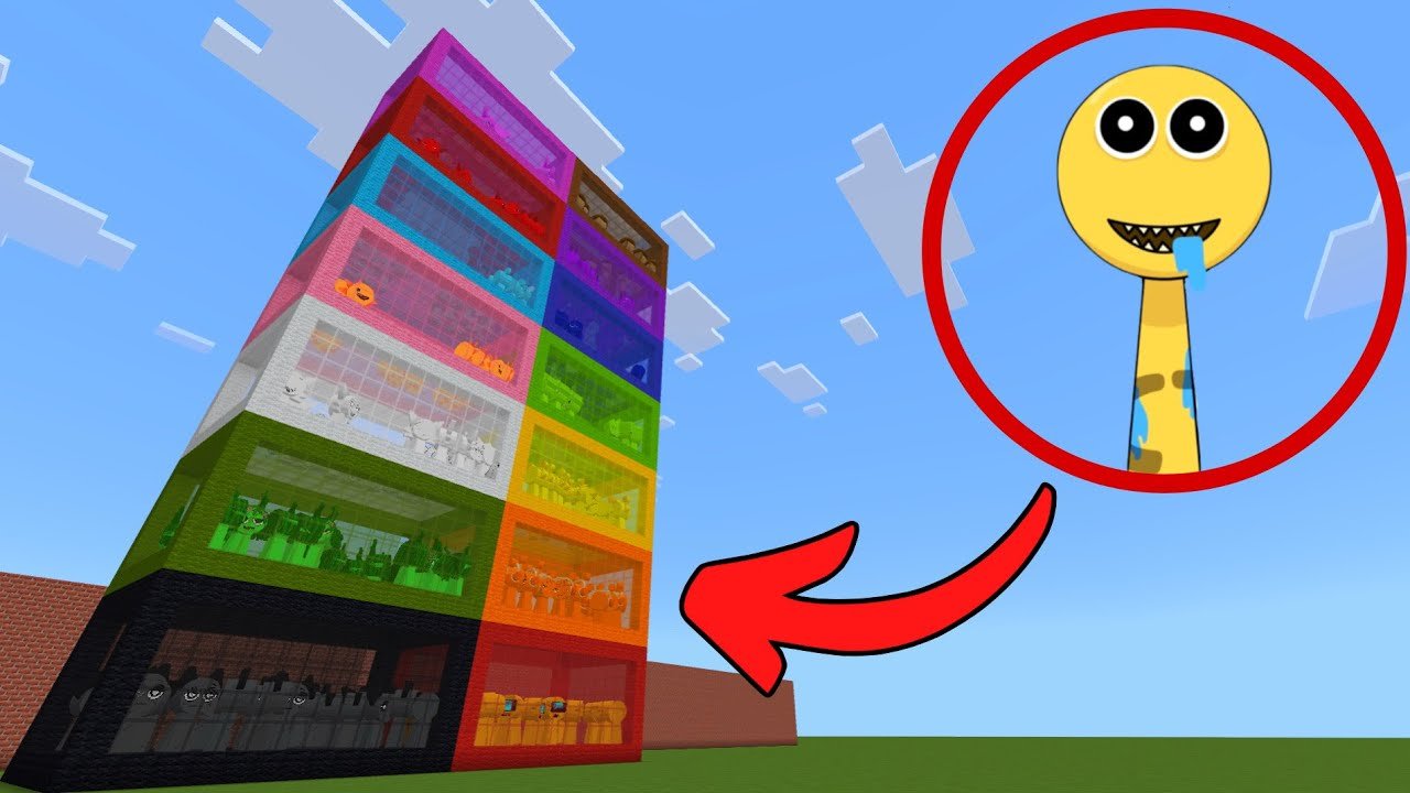 Sprunki OC Durr [from Numberblocks] added to Minecraft PE