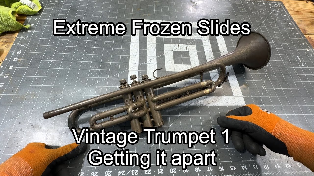 Extreme frozen Slides- Vintage Trumpet 1- Getting It Apart