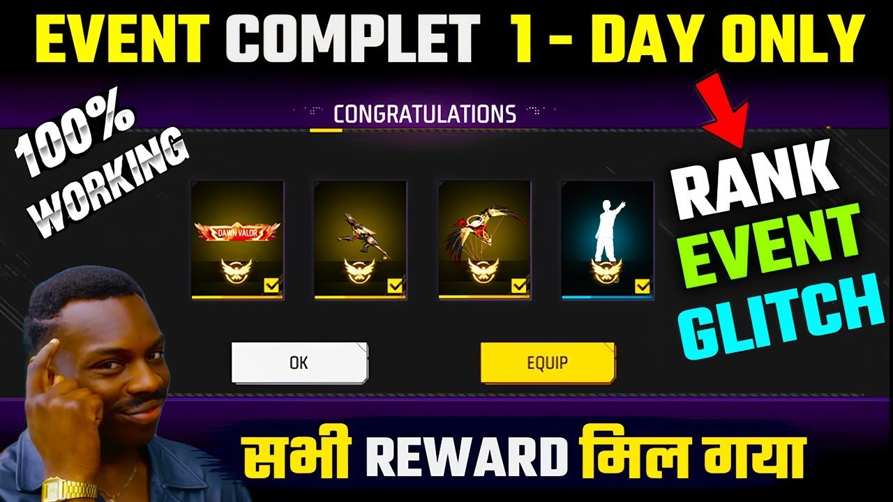 RANK EVENT COMPLET TRICK || FREE FIRE RANK EVENT DETAILS || YUG GAMING FF