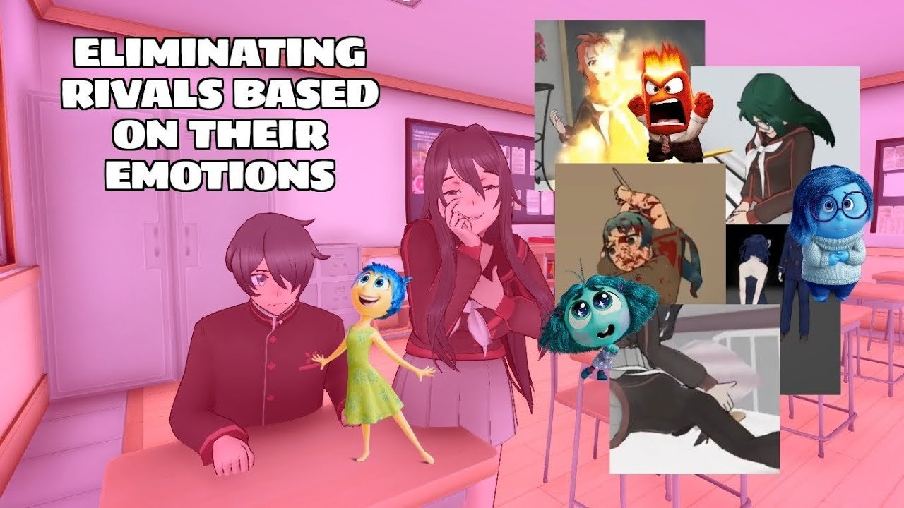 Eliminating Rivals Based On Their Emotions (Inside Out) | Yandere Simulator 1980s Mode
