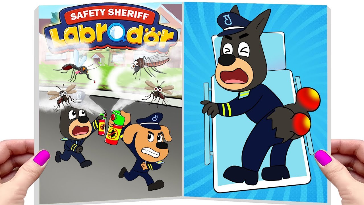 Rescue Sheriff Labrador In Hospital | Sheriff Labrador DIY Paper ❤️ Make Quiet Book Sheriff Labrador