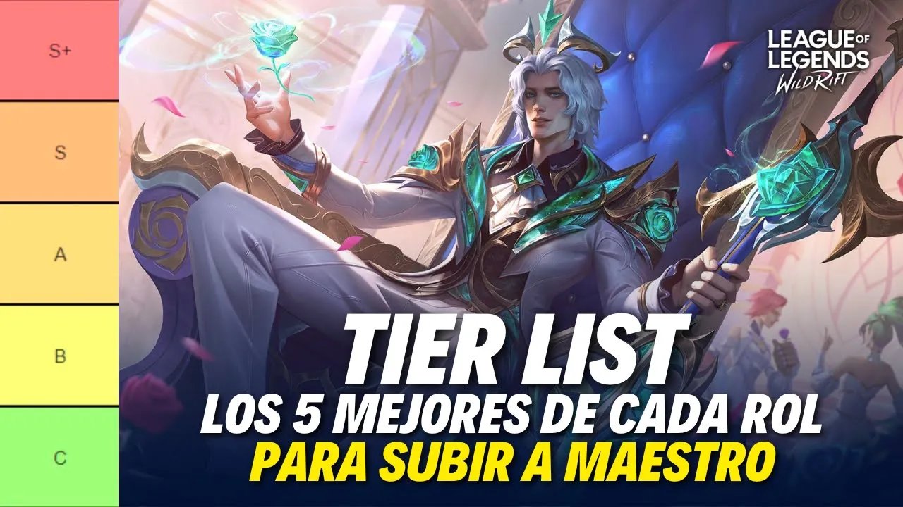 TIER LIST PARCHE 6.2F DE WILD RIFT: LOS 5 MEJORES CAMPEONES DE CADA ROL PARA SUBIR A MAESTRO