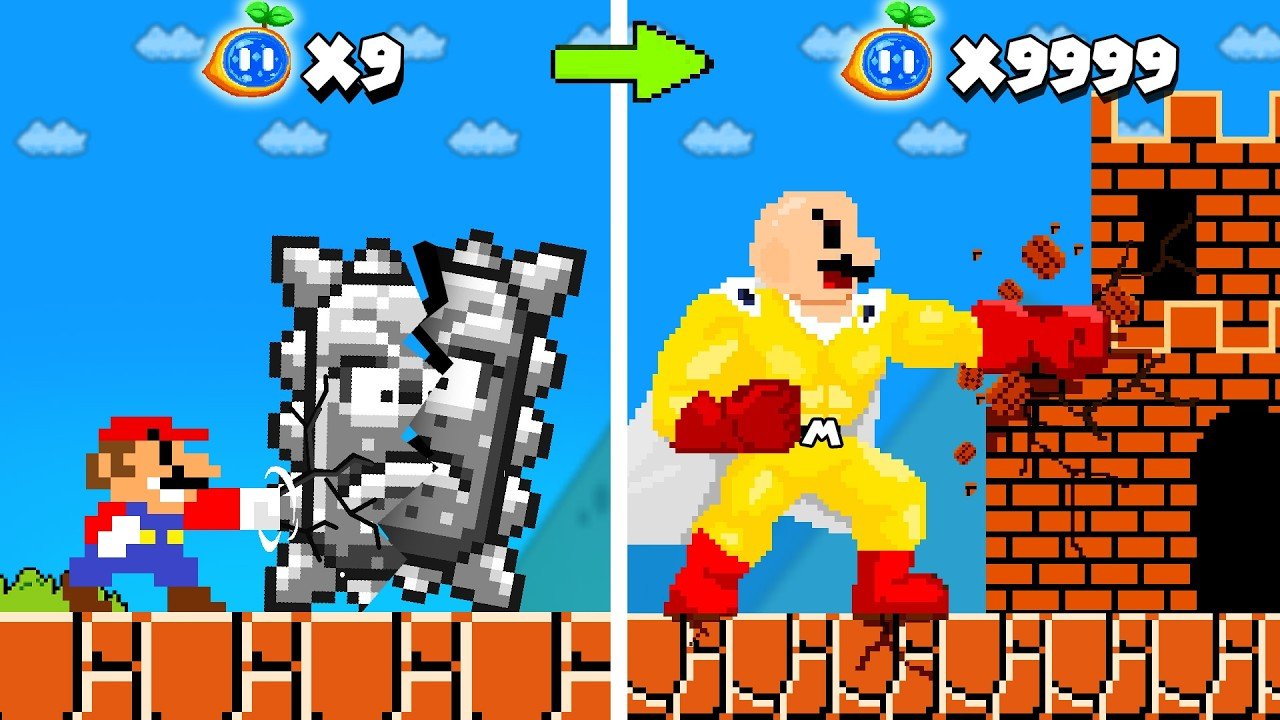 What If Every Seed Makes Mario ONE PUNCH GOD in Super Mario Bros.?