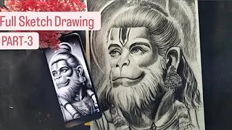 Realistic Hanuman Ji Full Sketch Tutorial || ...