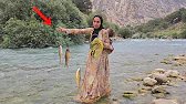 Masoumeh's Exciting Adventure in the Mountain Valleys: Masoumeh's Daring Fishing in the Valleys.