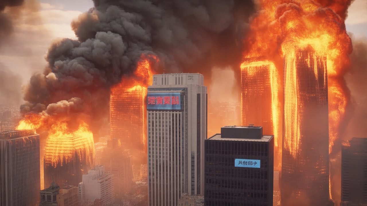 China's Massive Urban Fire! Thousands Evacuated as Flames Rage Out of Control