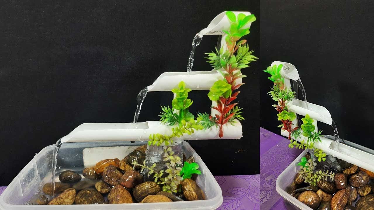 DIY - Beautiful Waterfall Fountain Easy Making At Home Using PVC Pipe