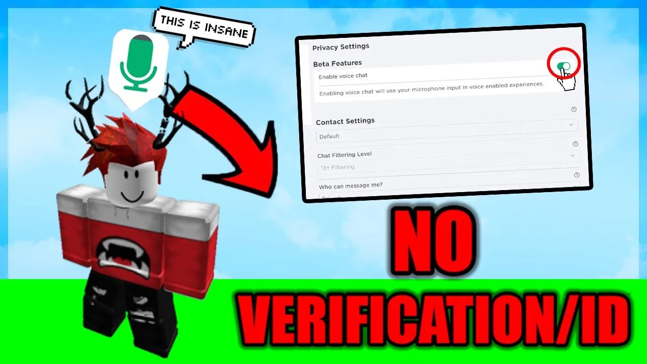 How To Get ROBLOX VOICE CHAT Without VERIFICATION! [VOICECHAT WITH NO ID] GET VOICECHAT UNDER 18