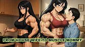 Female muscle growth storie - From HOUSE WIFE to MUSCLE MOMMY