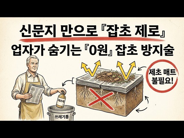 신문지 한 장으로 잡초를 영원히 막는 방법 — 홈센터가 알려주지 않는 비밀