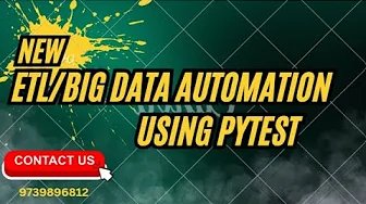 ETL AUTOMATION | BIG DATA AUTOMATION | PYTHON | PYSPARK | PYTEST