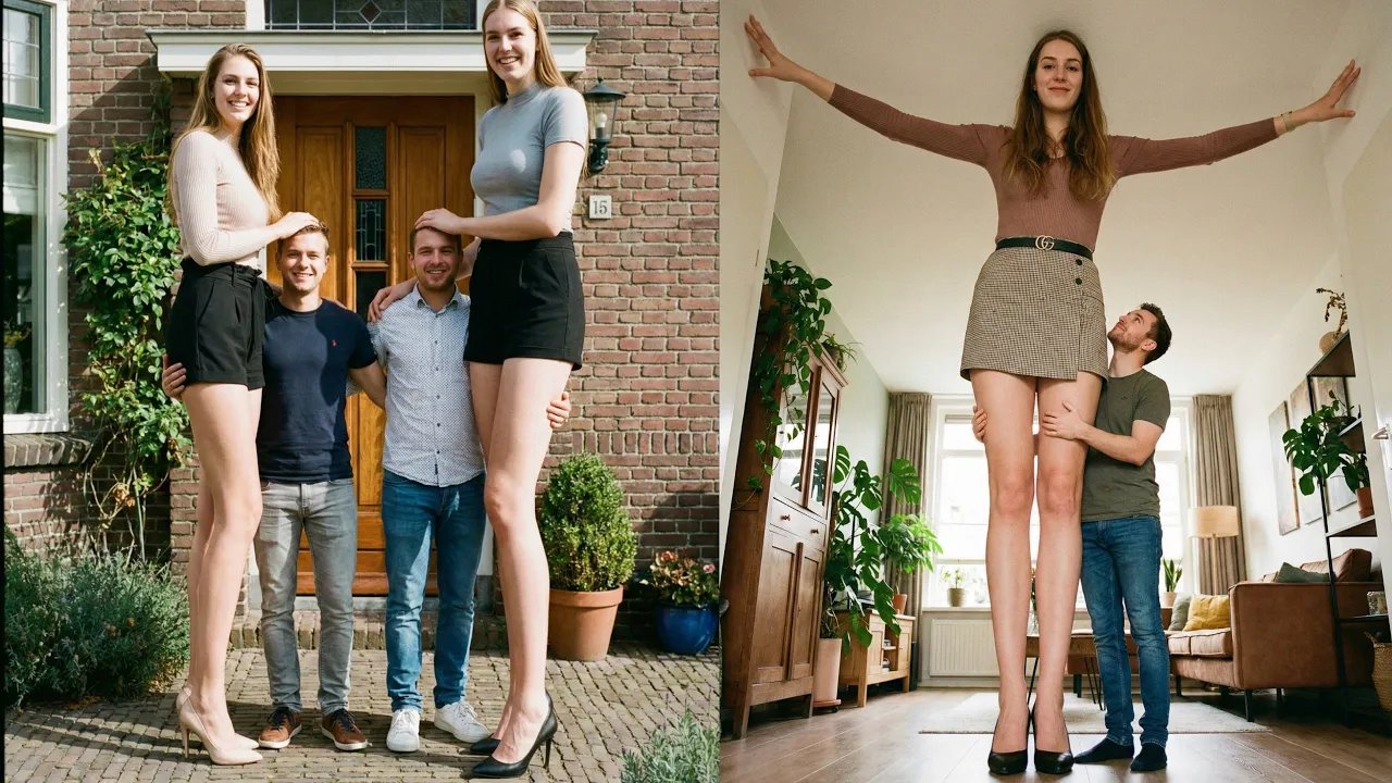 Extreme Height Difference: Tall Dutch Woman Life (AI Video Part 2)