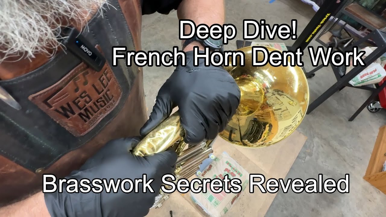 In Depth French Horn Dent Techniques, band instrument repair, Wes Lee Music Repair