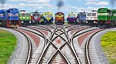 9 TRAIN ARE EACH OTHER CROSSING AT SAME BUMPY RAILROAD TRACK | BeamNG.Drive | Train Simulator