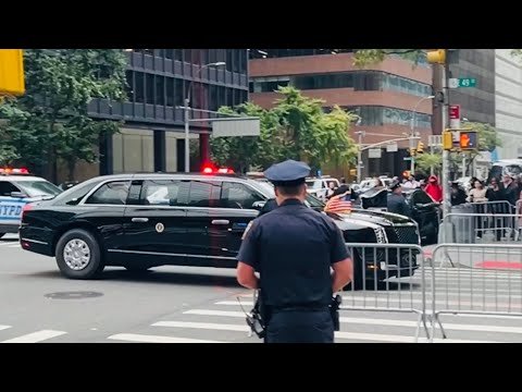 "Biden's UN Assembly Exit: The Motorcade Moment That Broke the Internet!" #joebiden #nyc #motorcade