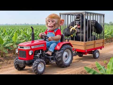 Baby Monkey Catches KingKong Stealing Bananas on the Farm! 😱🍌 Epic Funny Rescue
