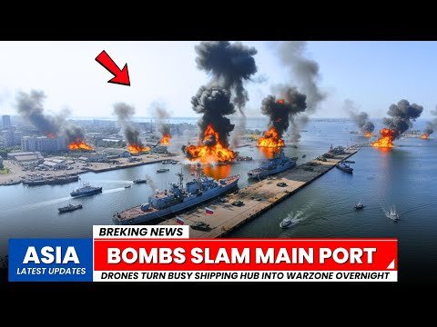 Ukrainian Drones STRIKE $20B Port Line for Hours Then 150kg Bombs Meet Main Port, Shadow Ships
