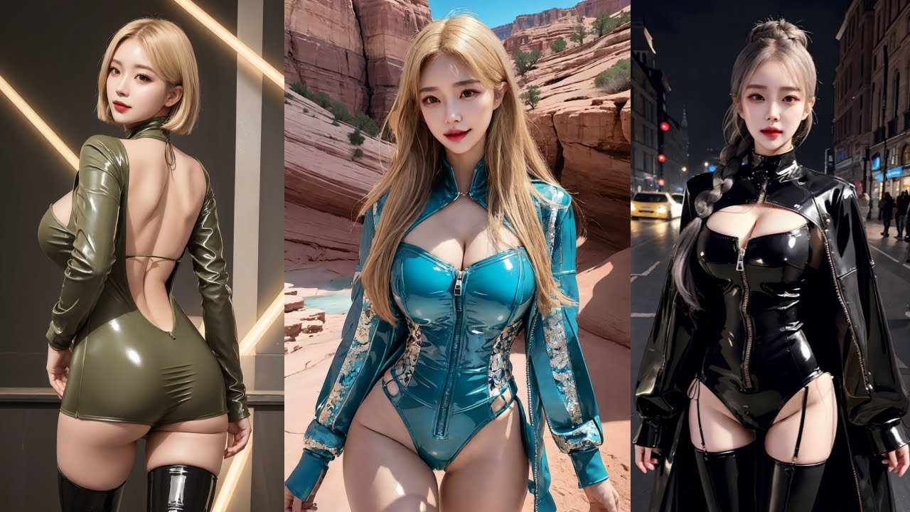 [4K AI Art Paint] Latex High Cut 라텍스 하이컷 ラテックス·ハイカット 룩북 Lookbook | Stable Diffusion