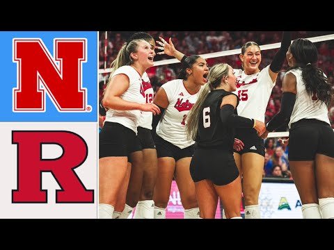 Nebraska vs Rutgers FULL SET 1 | College women's volleyball | NCAA volleyball 2025