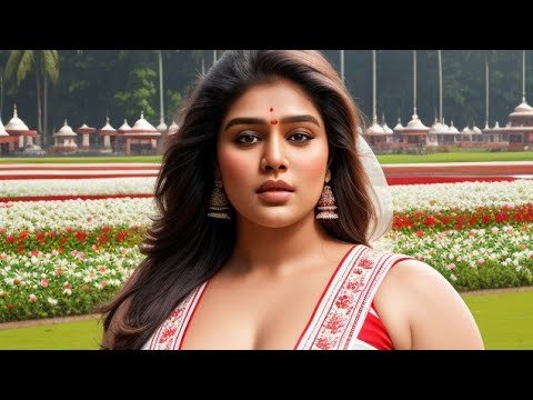 [4K AI] Stunning AI Model Lookbook | Plus Size Fashion | Saree With Blouse Trends