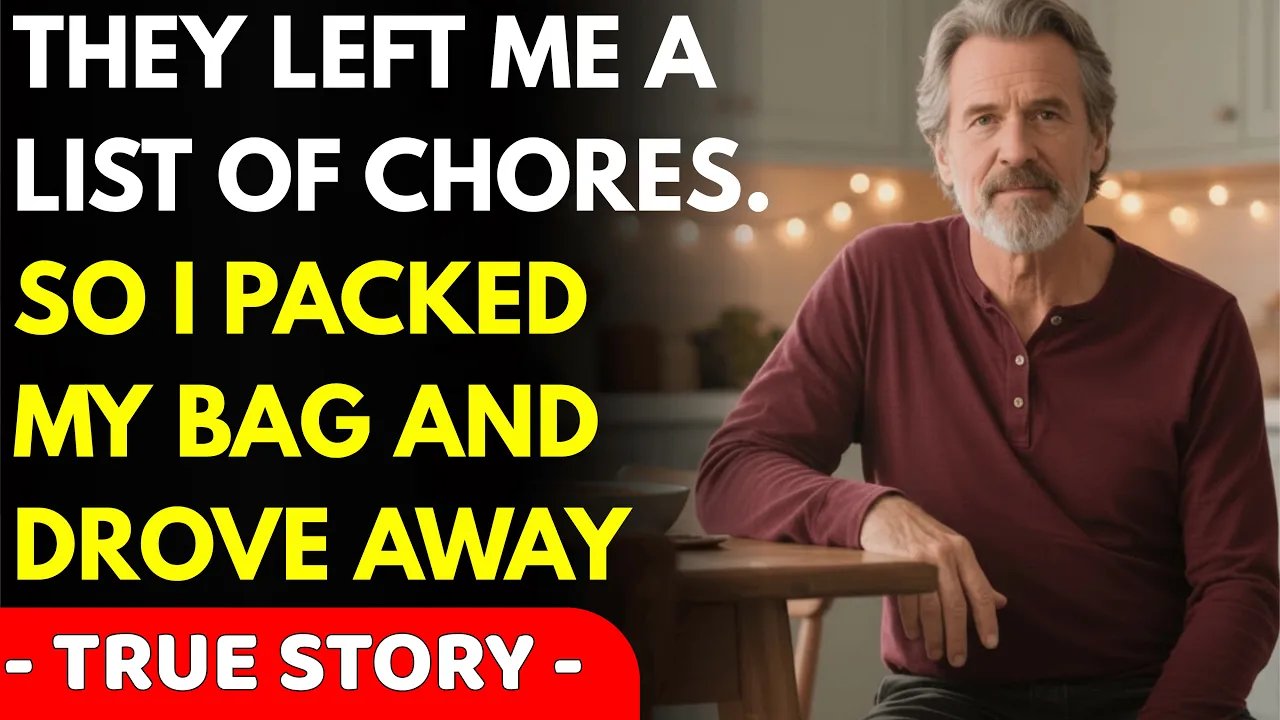 They left me a chore list and drove off without a word. So the next morning, I packed one...