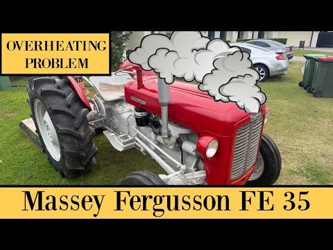 Massey Ferguson FE35 Tractor fixing overheating problem FE-35 radiator clogged