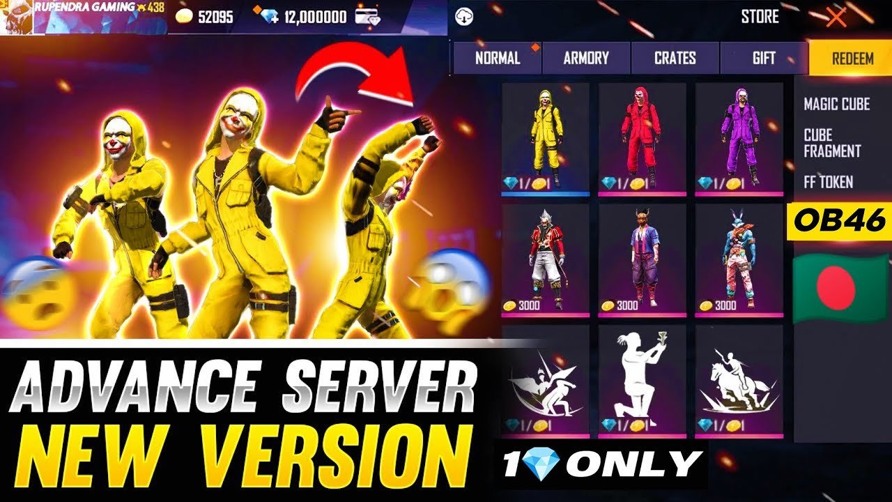 Advance server এ সবকিছুর দাম ১💎🤯 || OB46 আপডেটের নতুন বাঁশ 😤 ফ্রী ডাইমন্ড 🇧🇩|| FF New OB46 Update