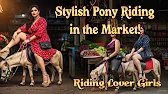Stylish Pony Riding in the Market! Girls on Horses, Ponies and Donkeys – Riding Videos